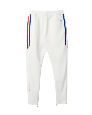 Konus Men's Track Pants With Knit Tape detail in White