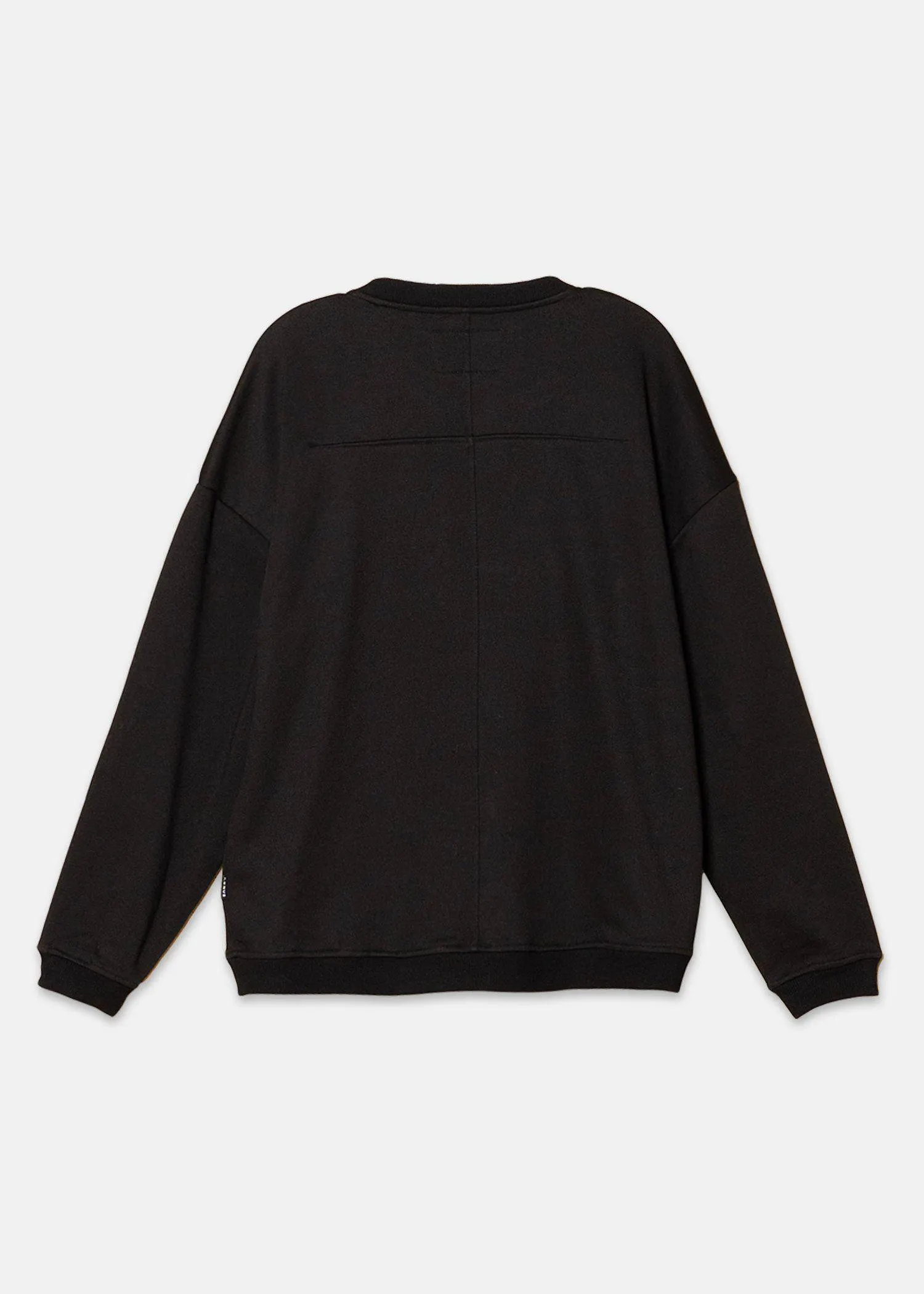 Konus Men's Zipper Chest Pocket Sweatshirt in Black