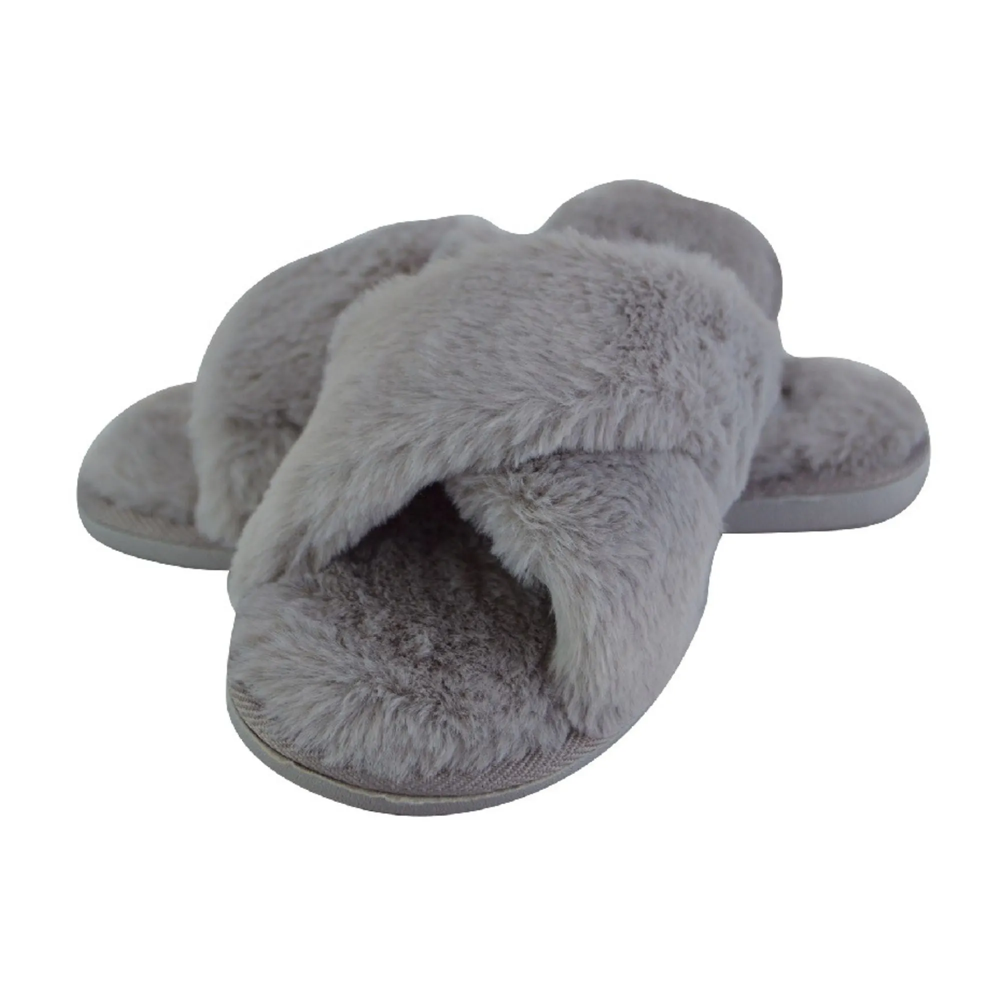 Ladies Novelty Bedroom House Open Toe Slippers with Back (3 Sizes)