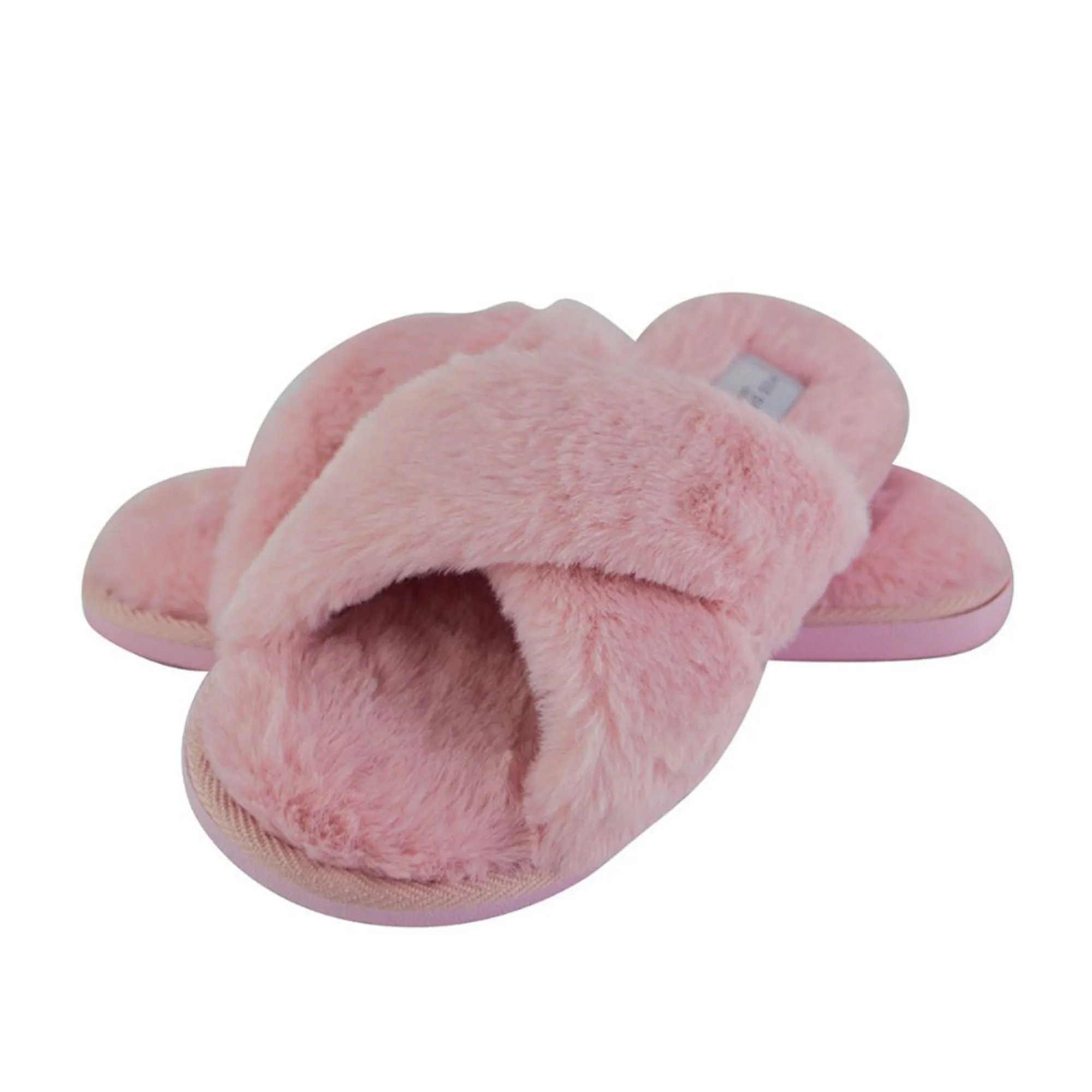 Ladies Novelty Bedroom House Open Toe Slippers with Back (3 Sizes)