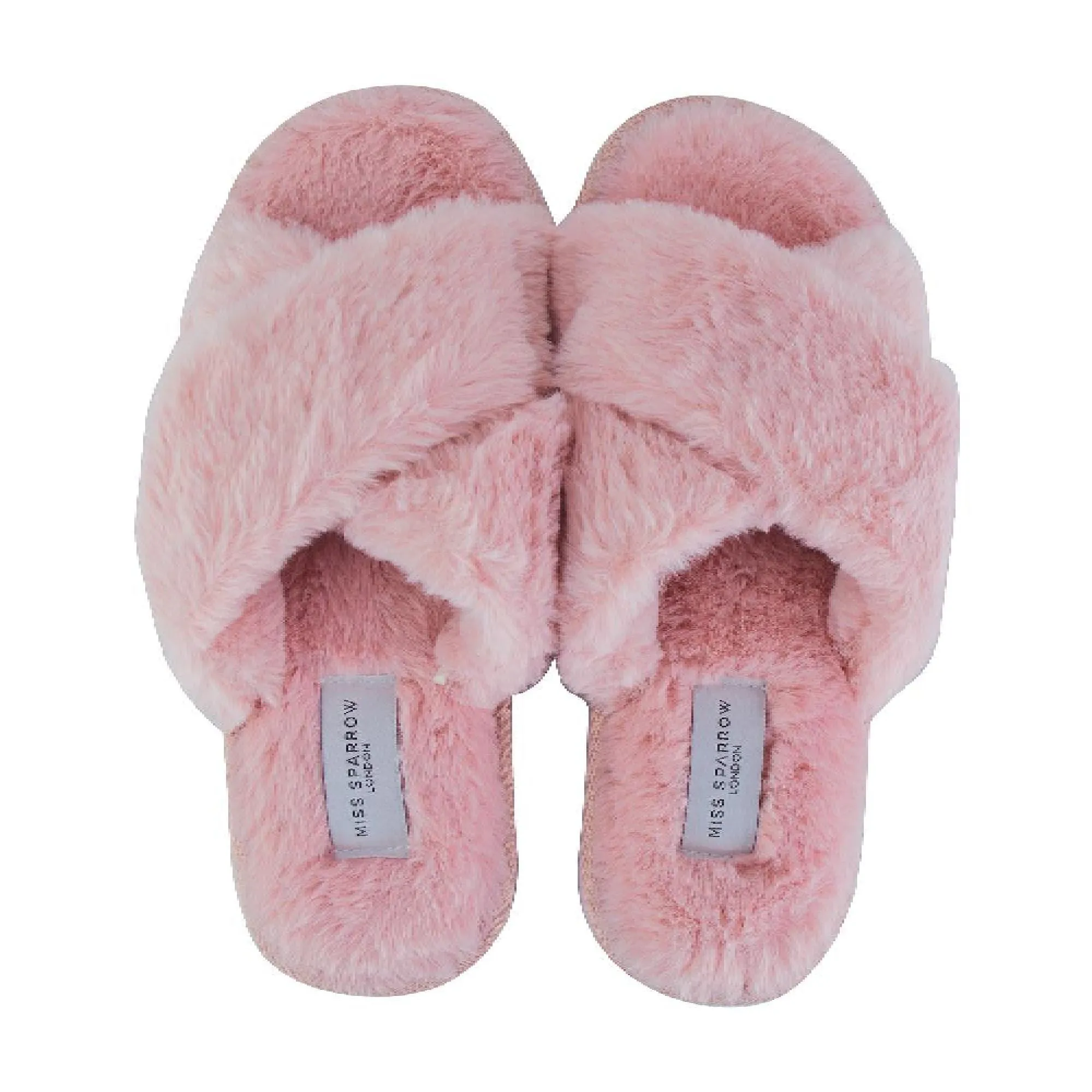 Ladies Novelty Bedroom House Open Toe Slippers with Back (3 Sizes)