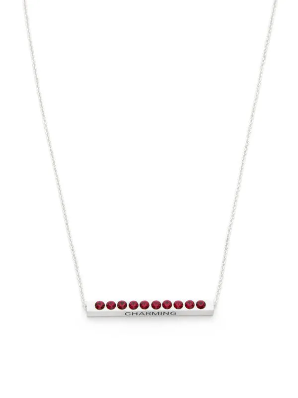 Laura Janelle by Cousin Birthstone Bar Necklace - Silver