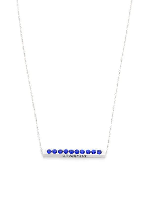 Laura Janelle by Cousin Birthstone Bar Necklace - Silver