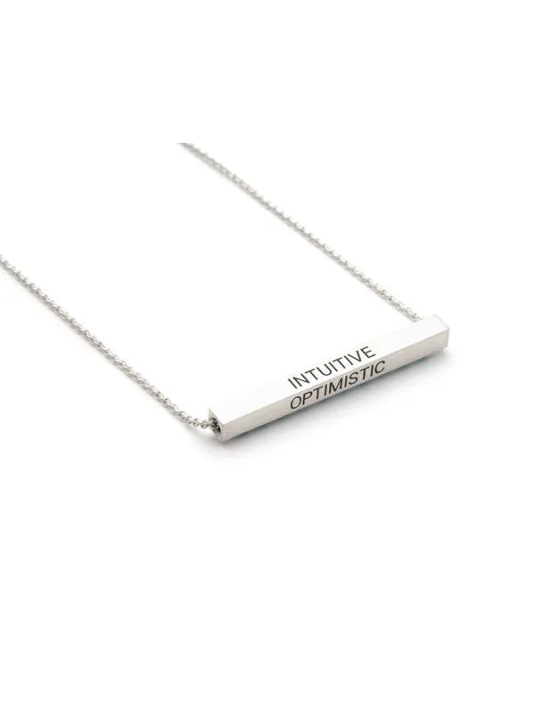 Laura Janelle by Cousin Birthstone Bar Necklace - Silver