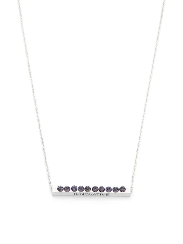 Laura Janelle by Cousin Birthstone Bar Necklace - Silver