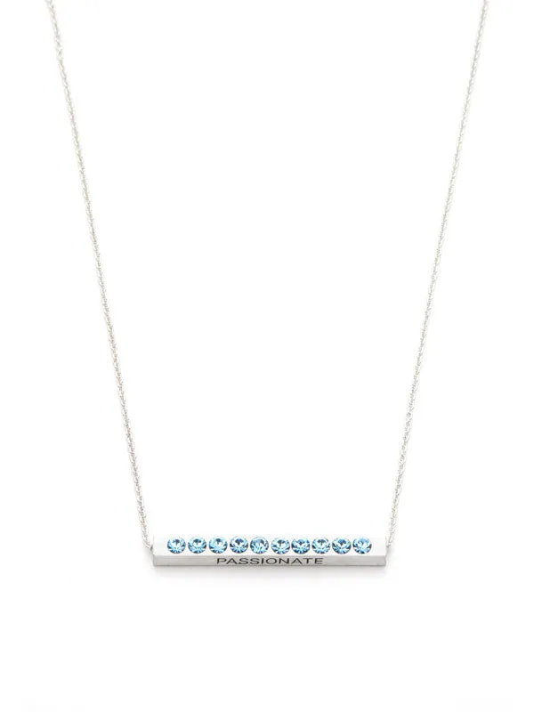 Laura Janelle by Cousin Birthstone Bar Necklace - Silver