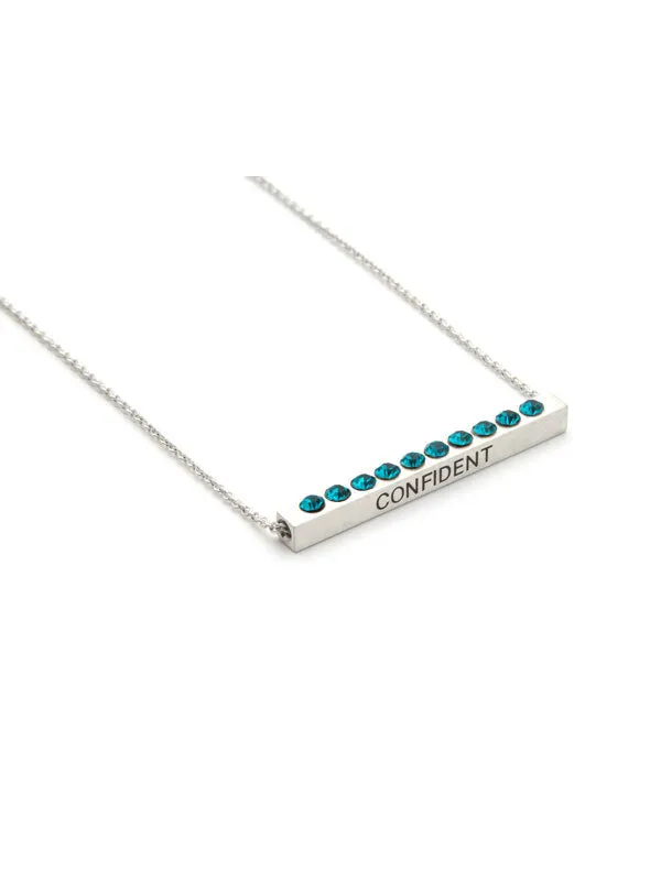 Laura Janelle by Cousin Birthstone Bar Necklace - Silver