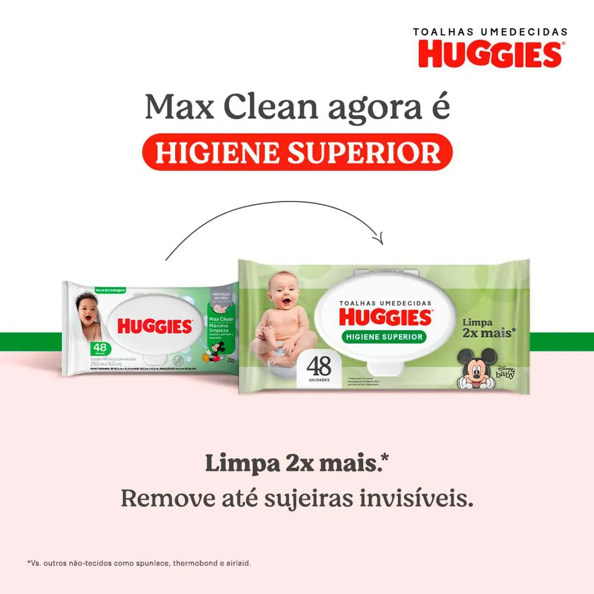 Lenço Umedecido Huggies  Clássico  48 Unidades