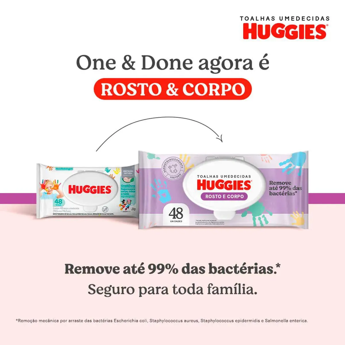 Lenço Umedecido Huggies  One & Done  48 Unidades