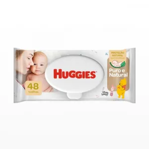 Lenço Umedecido Huggies  Puro e Natural  48 Unidades