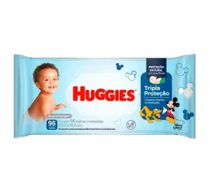 Lenço Umedecido Huggies  Tripla Proteção  96 Unidades
