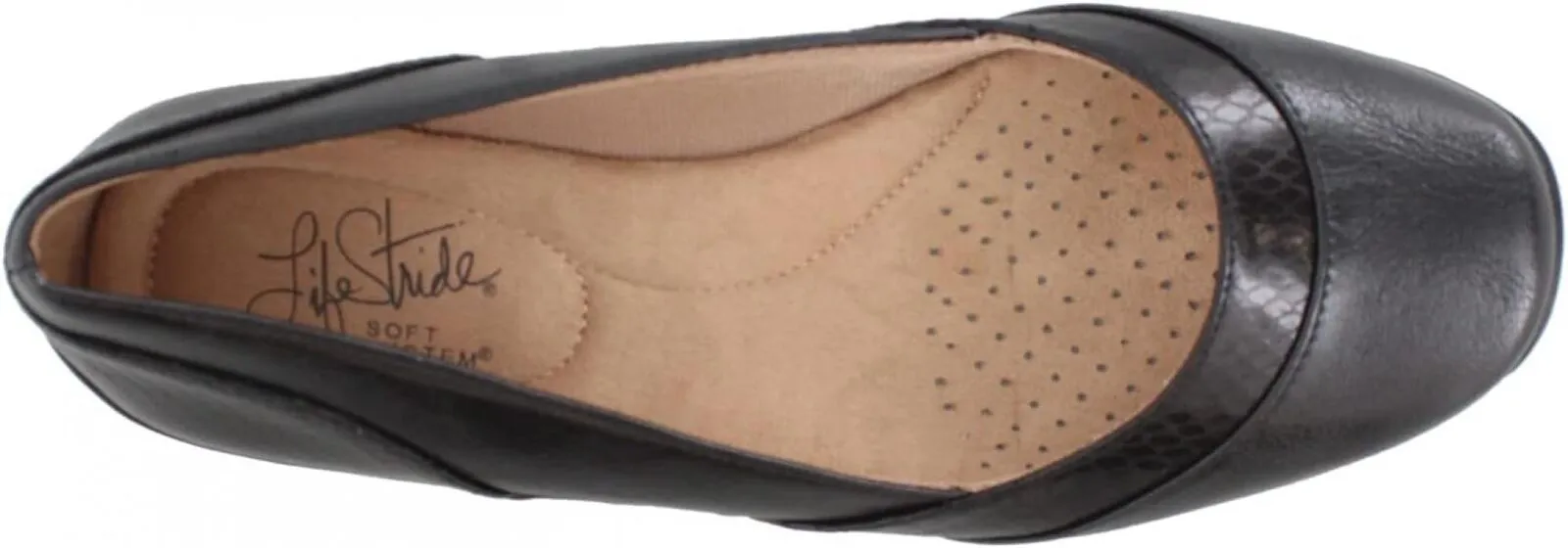 Lifestride Women's Deja Vu Flats Shoes F8065S1 Black 8M