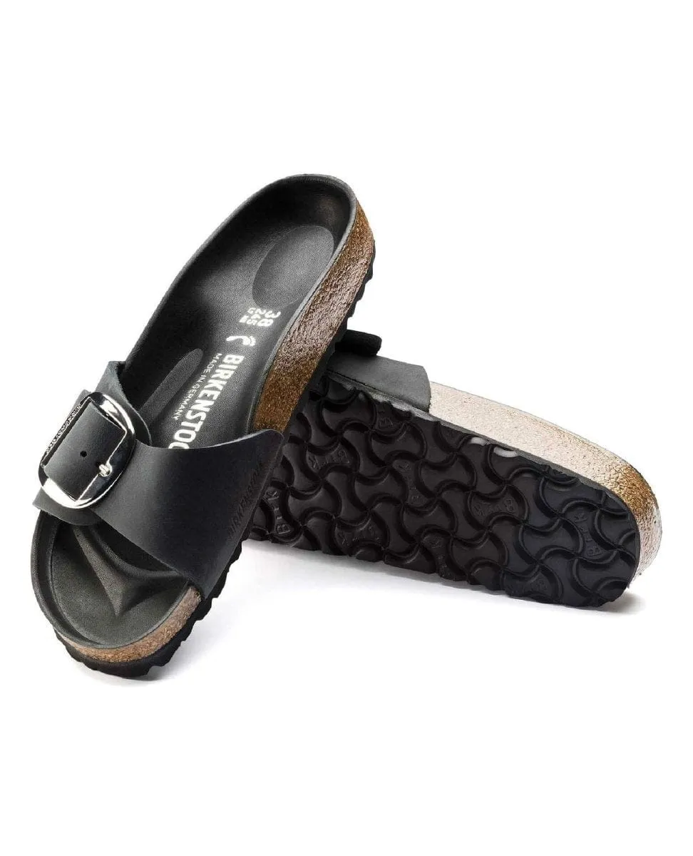 Madrid Big Buckle Oiled Leather Black