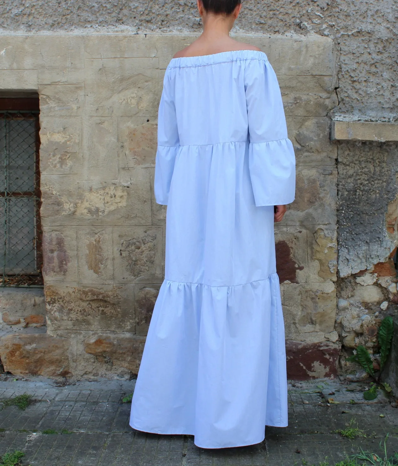 Maxi Dress, Blue Maxi Dress, Boho Maxi Dress, Summer Maxi Dress, Plus size Maxi Dress, Long Cotton Maxi Dress