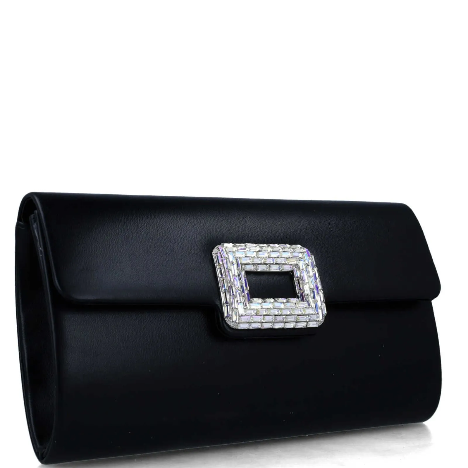Menbur Black Baguette Jewelled Clutch Bag