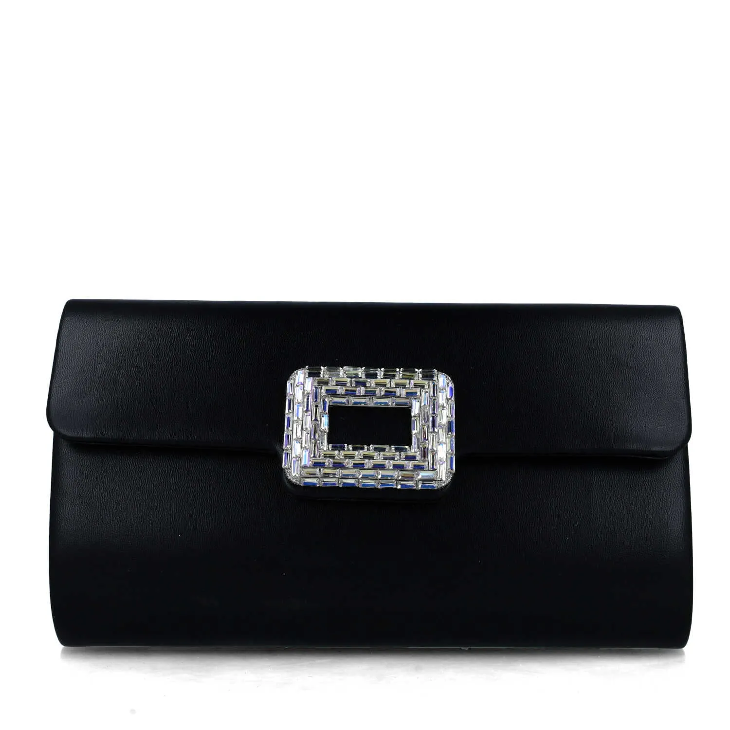 Menbur Black Baguette Jewelled Clutch Bag