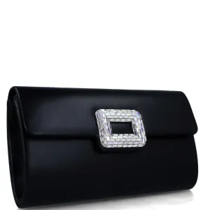 Menbur Black Baguette Jewelled Clutch Bag
