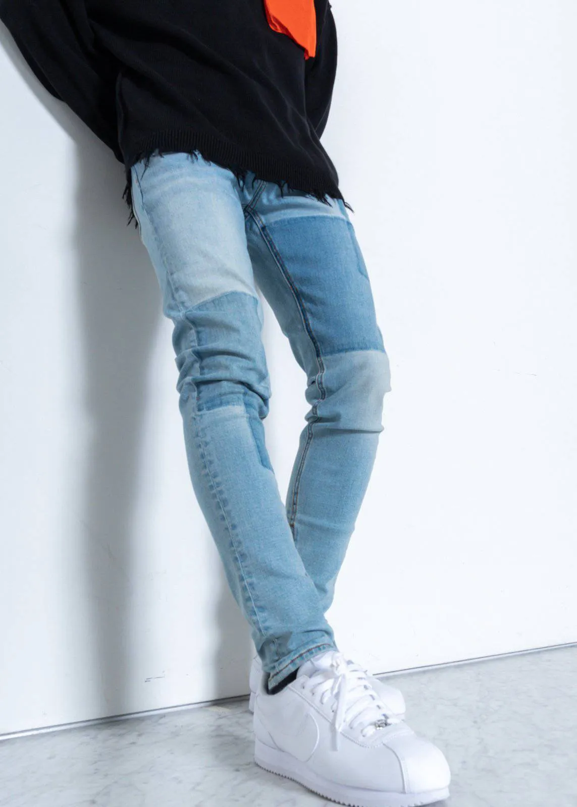 Men's Shadow Patch Slim Fit Denim