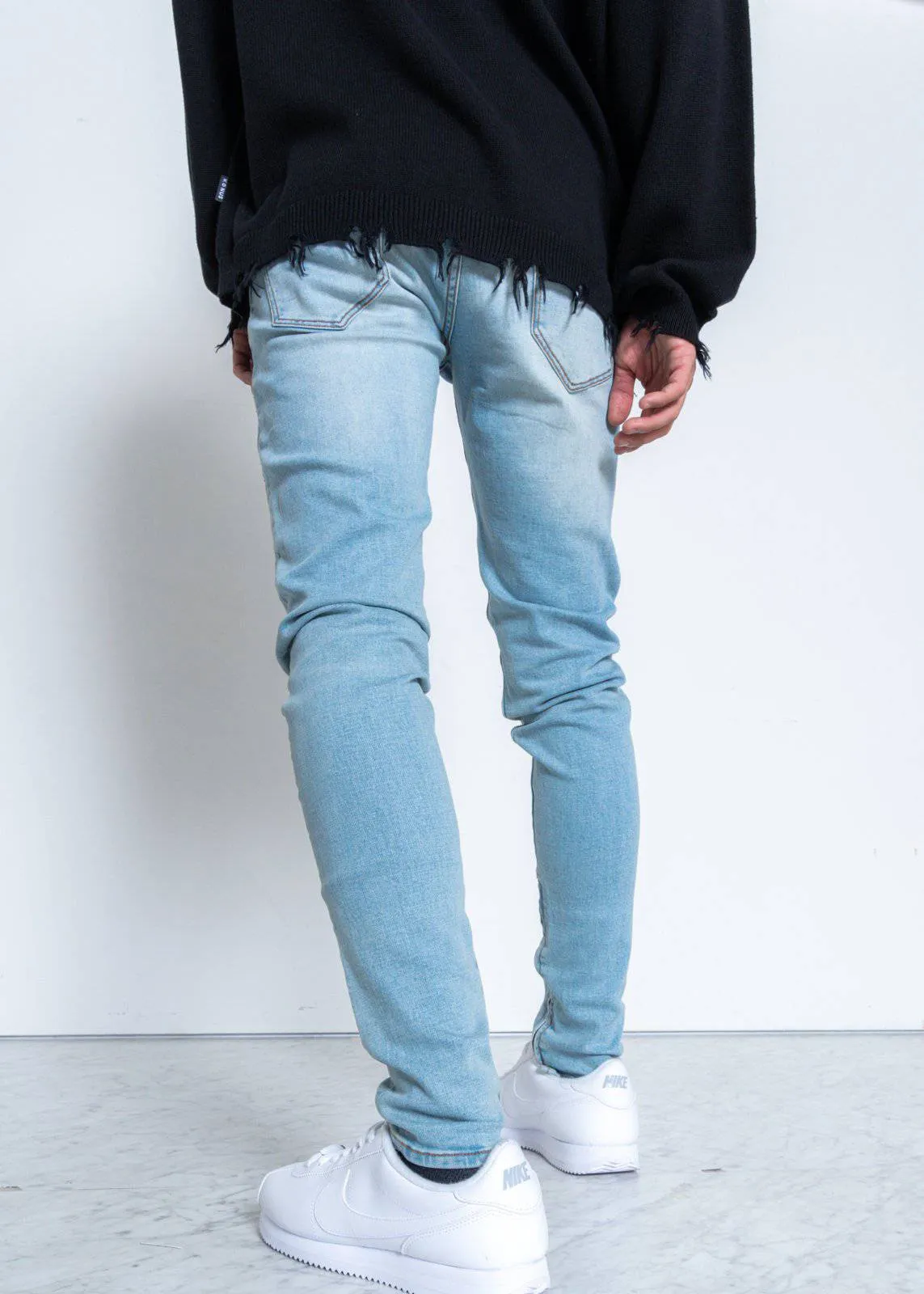 Men's Shadow Patch Slim Fit Denim