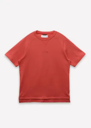 Men's Short Sleeve Raglan Crewneck Tee in Red