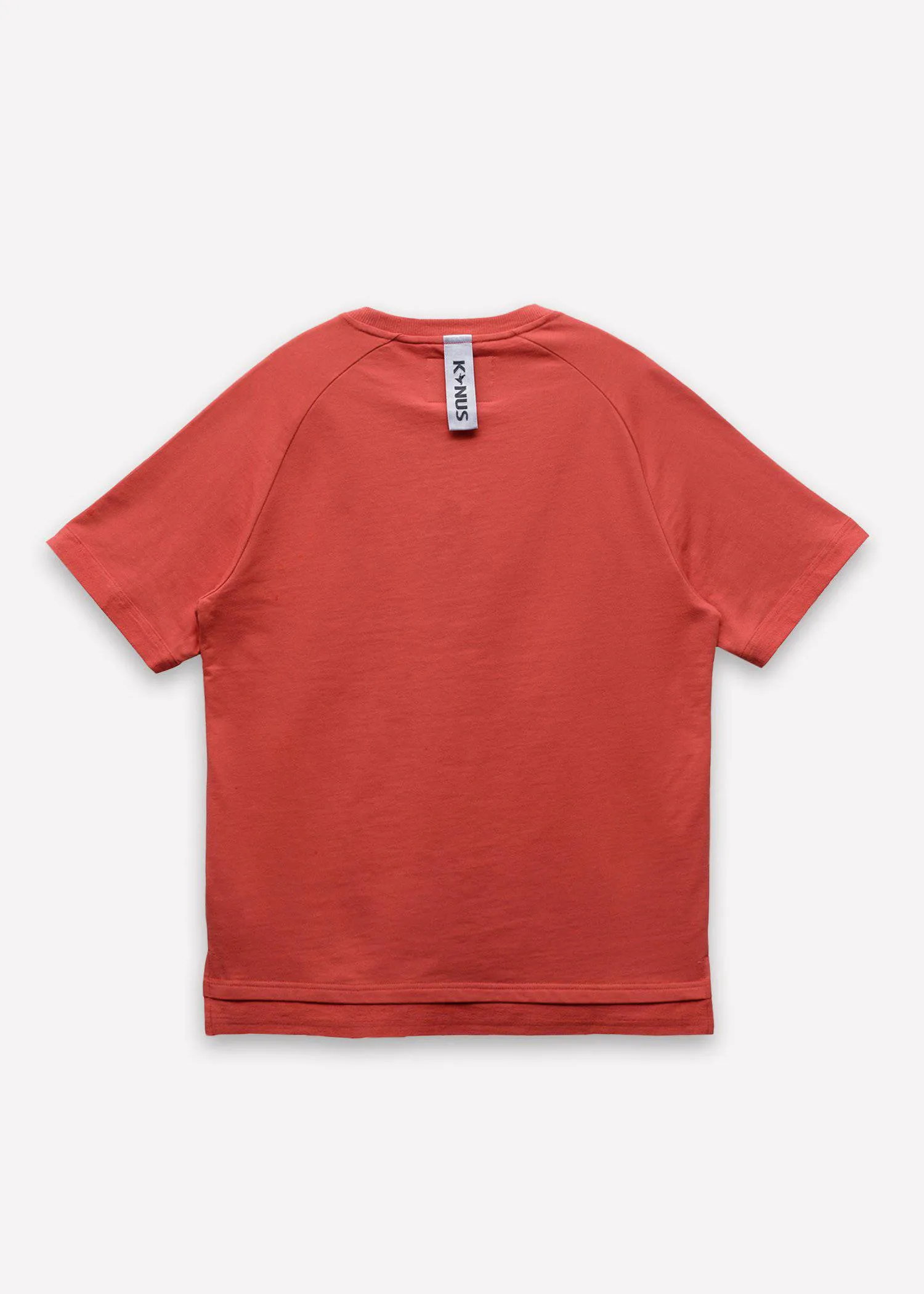 Men's Short Sleeve Raglan Crewneck Tee in Red