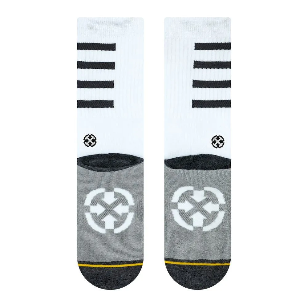 Merge4 Training White Classic Crew Socks