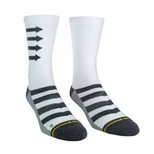 Merge4 Training White Classic Crew Socks