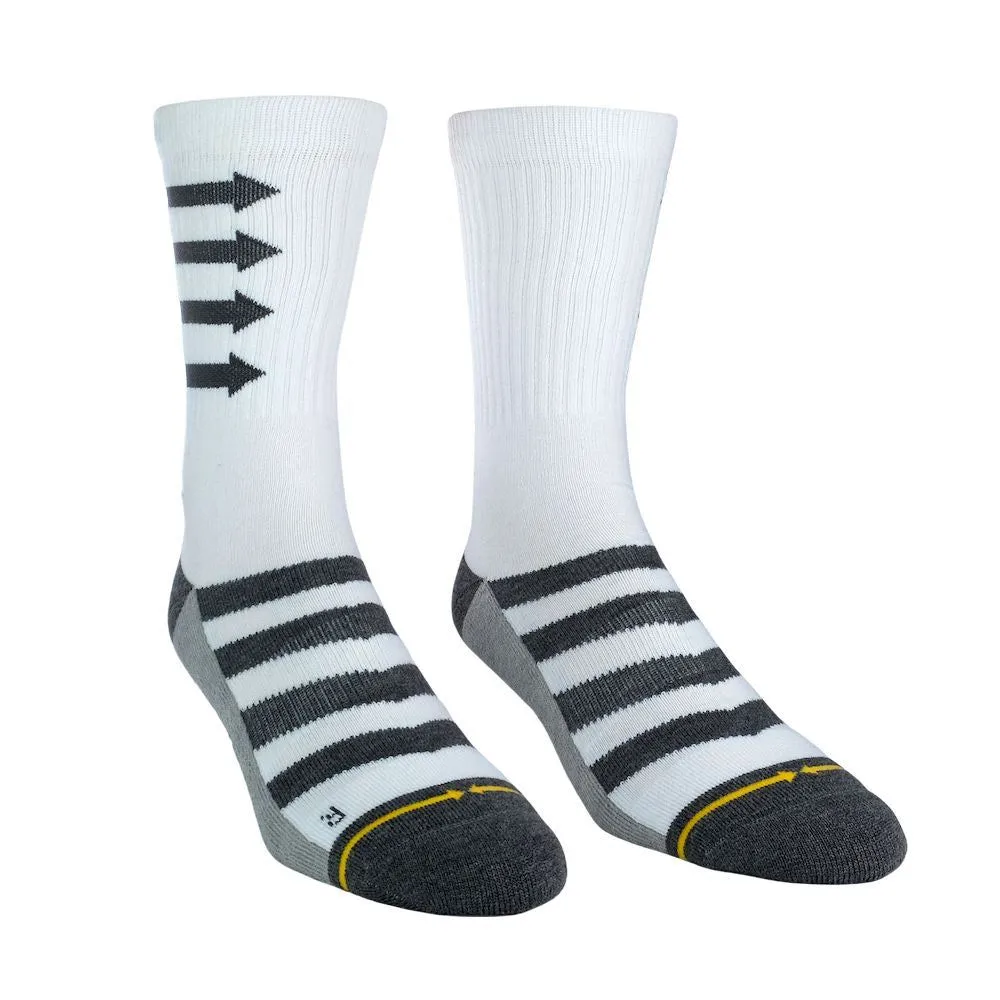 Merge4 Training White Classic Crew Socks