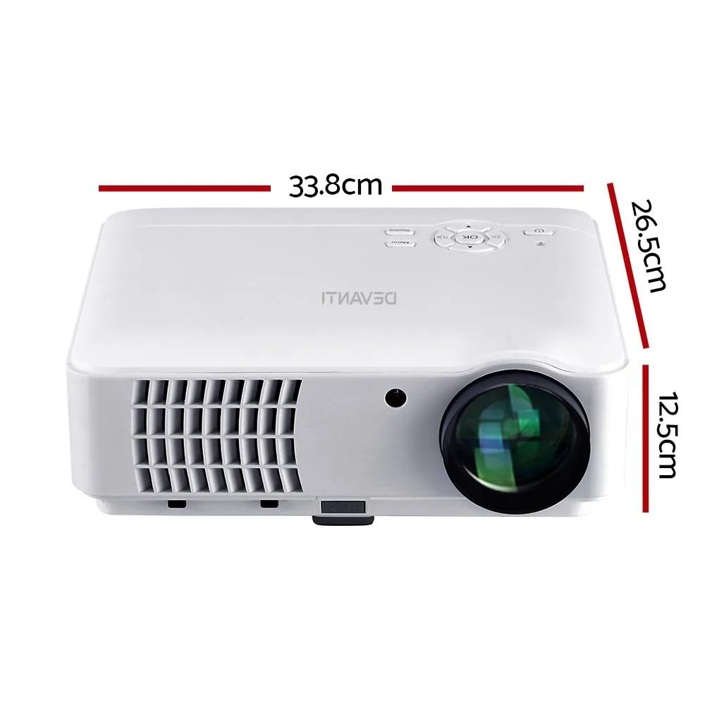 Mini Video Projector Portable HD 1080P 2500 Lumens Home Theater USB VGA
