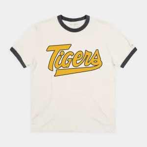 Mizzou Tigers Vintage Script Ringer Tee