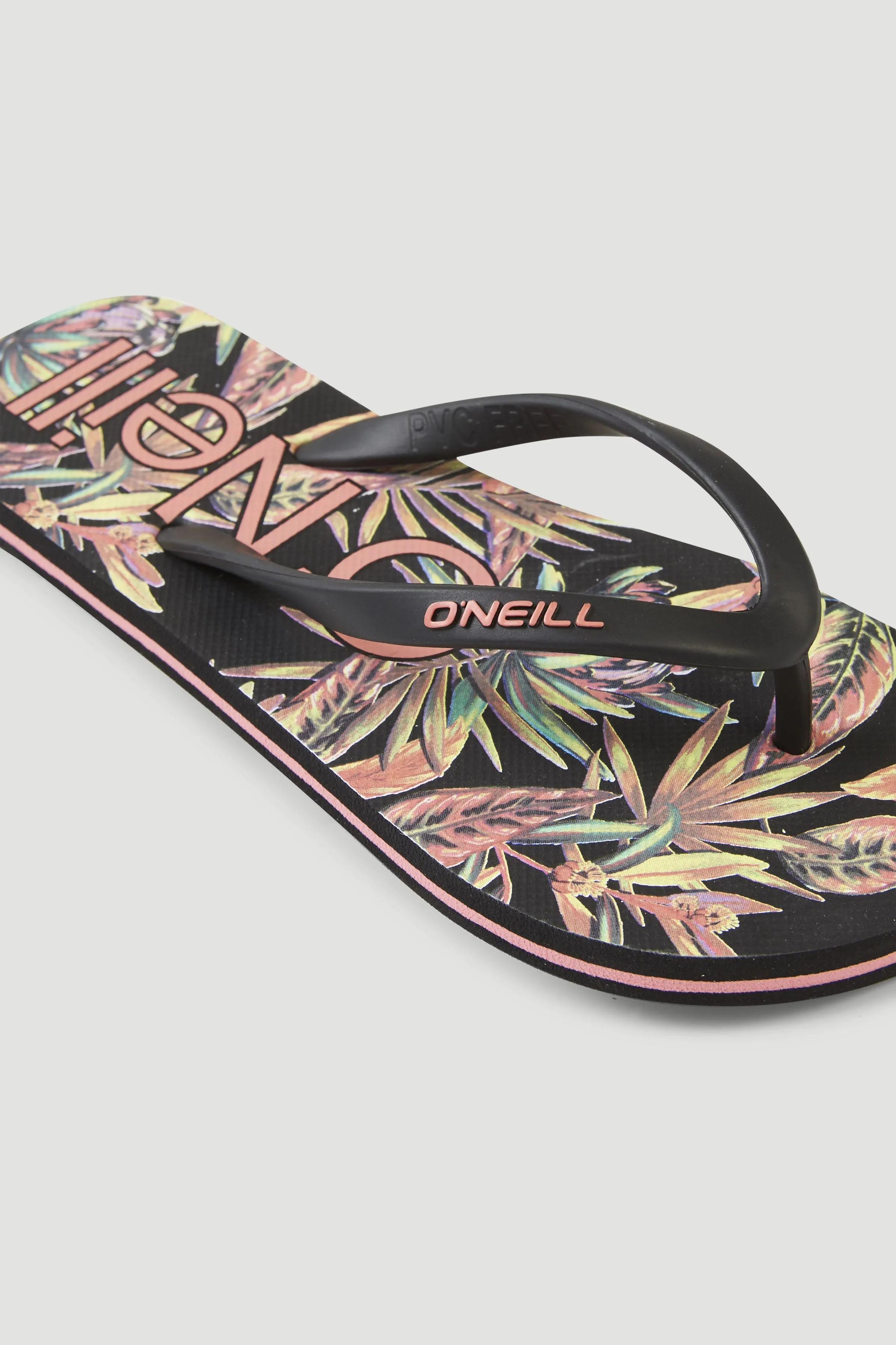 Moya Sandalen | Black Tropical Flower
