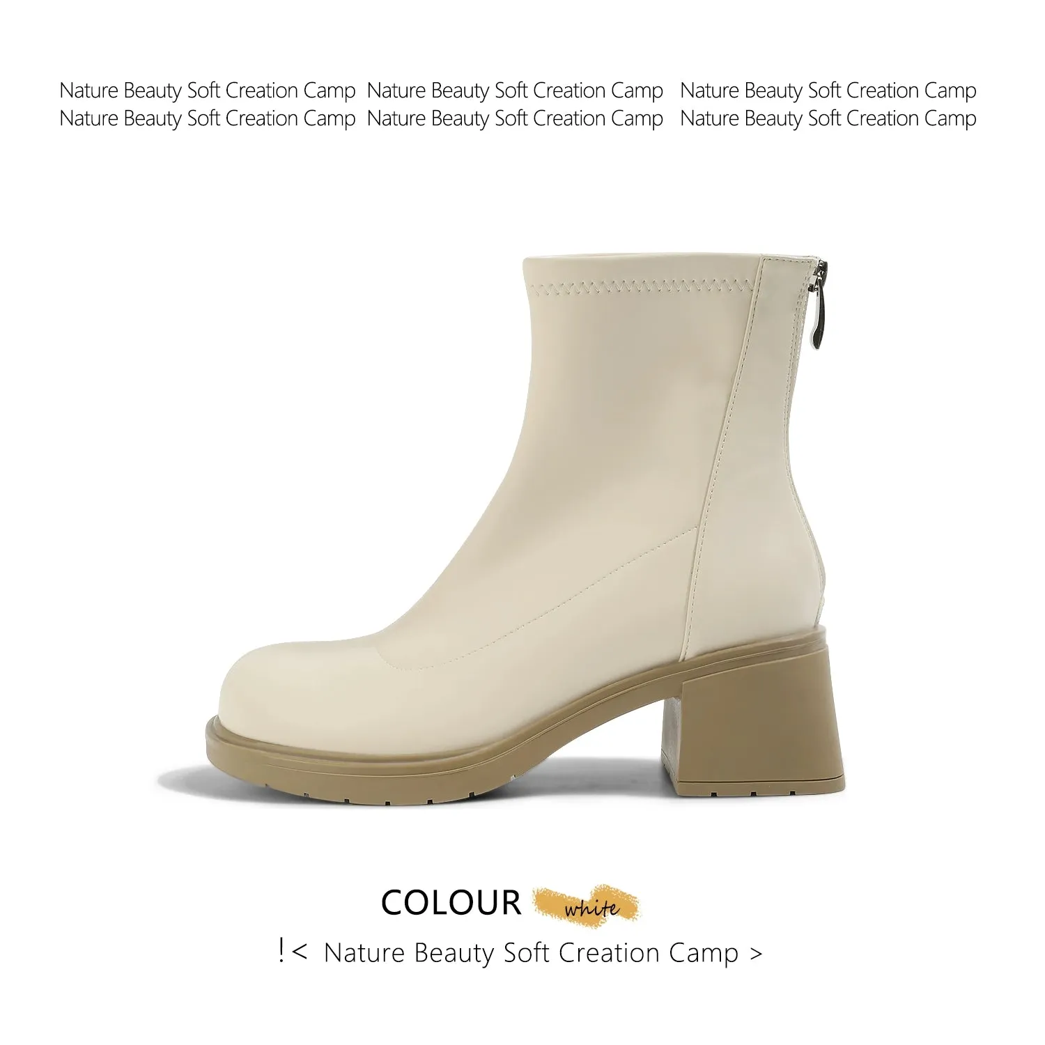Natural Roll Skinny Stretch Boots Women's 2023 Winter New Women Boots Retro French Skinny Boots Work Clothing Ankle Boots