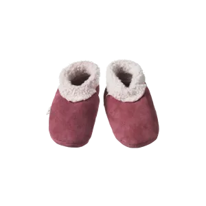 NATURE BABY LAMBSKIN BOOTIES RHUBARB