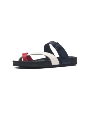 Navy Red Footbed Sandal