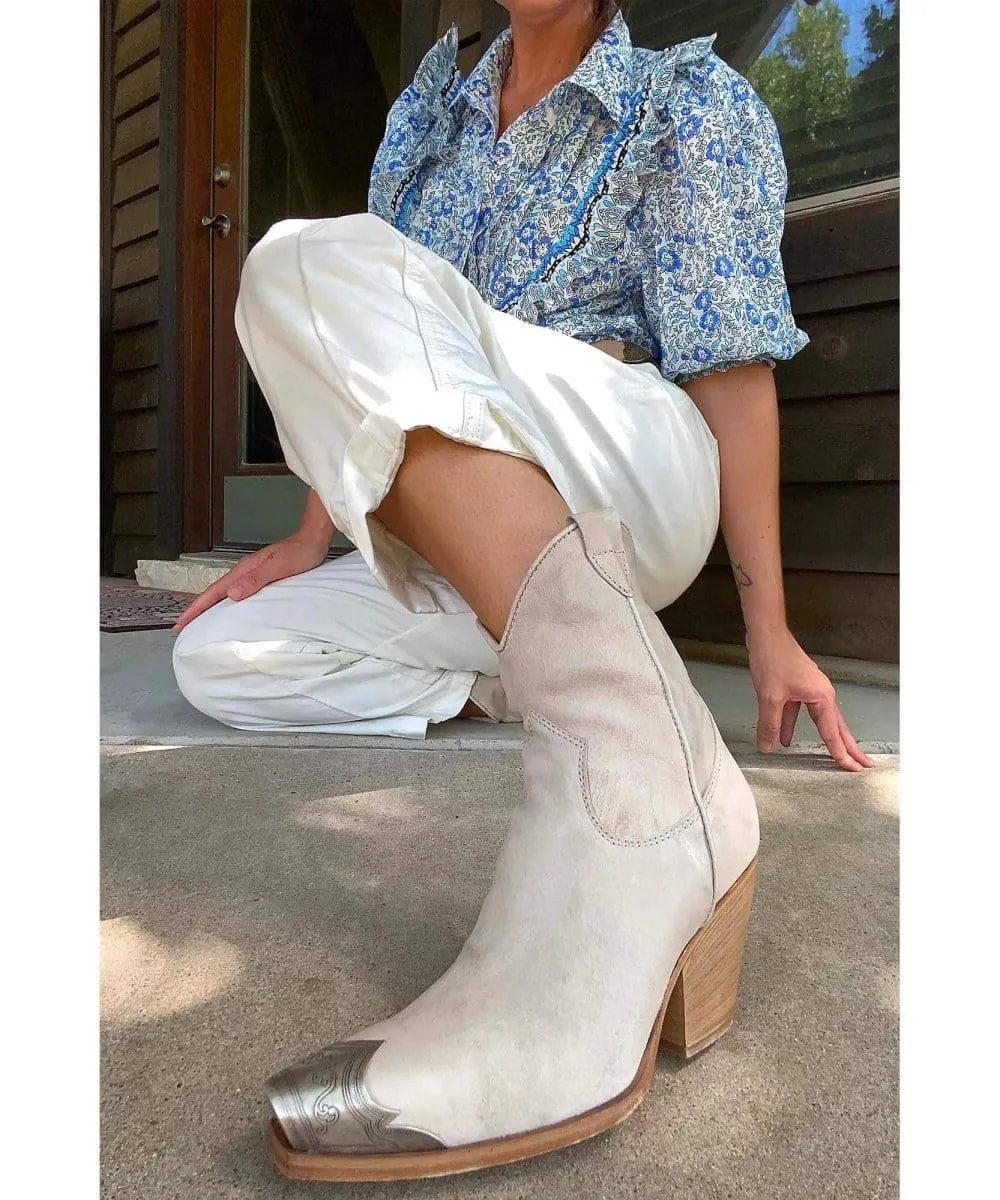 New Brayden Western Boot Bone