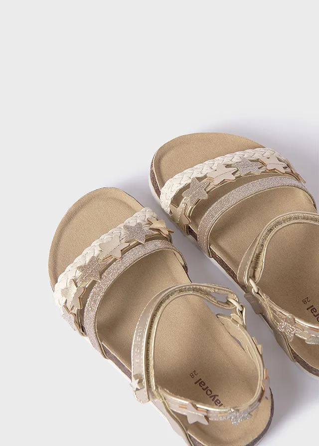Newborn Star Design Sandals - Gold