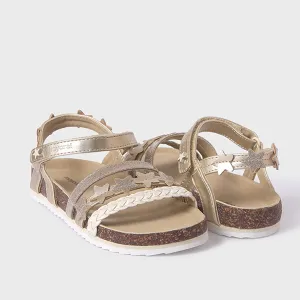 Newborn Star Design Sandals - Gold
