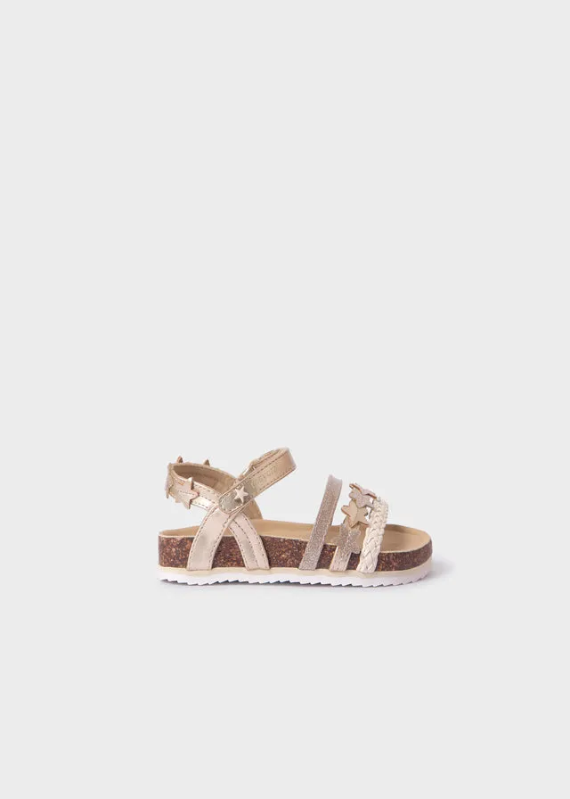 Newborn Star Design Sandals - Gold