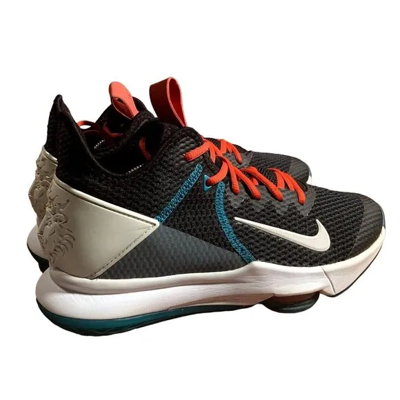 Nike Lebron Witness IV 4 Mens 7.5 Black‎ Red Teal Basketball Shoes BV7427-005