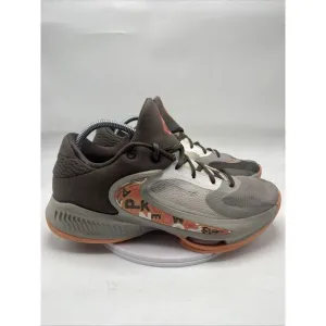 Nike Zoom Freak 4 Men Size 9.5 Gray Orange Letter Bros Basketball Shoes 3740