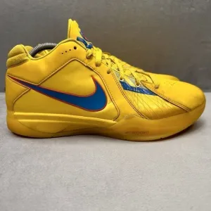 Nike Zoom KD 3 Mens Size 10.5 Basketball Shoes Vibrant Yellow Blue Christmas