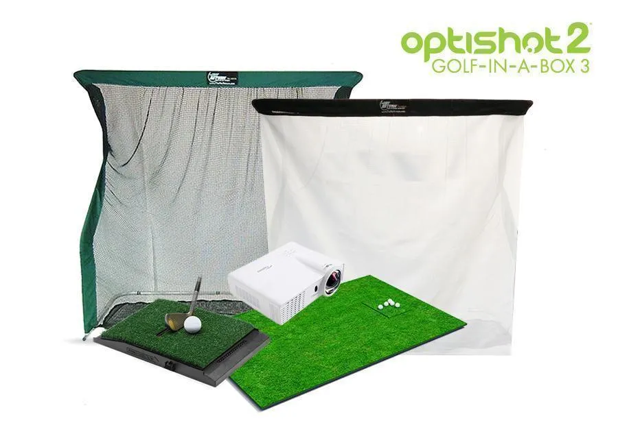 OptiShot 2 Golf In A Box 3 Golf Simulator Package
