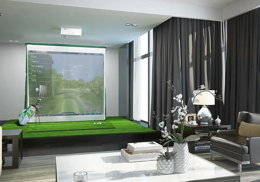 OptiShot 2 Golf In A Box 3 Golf Simulator Package