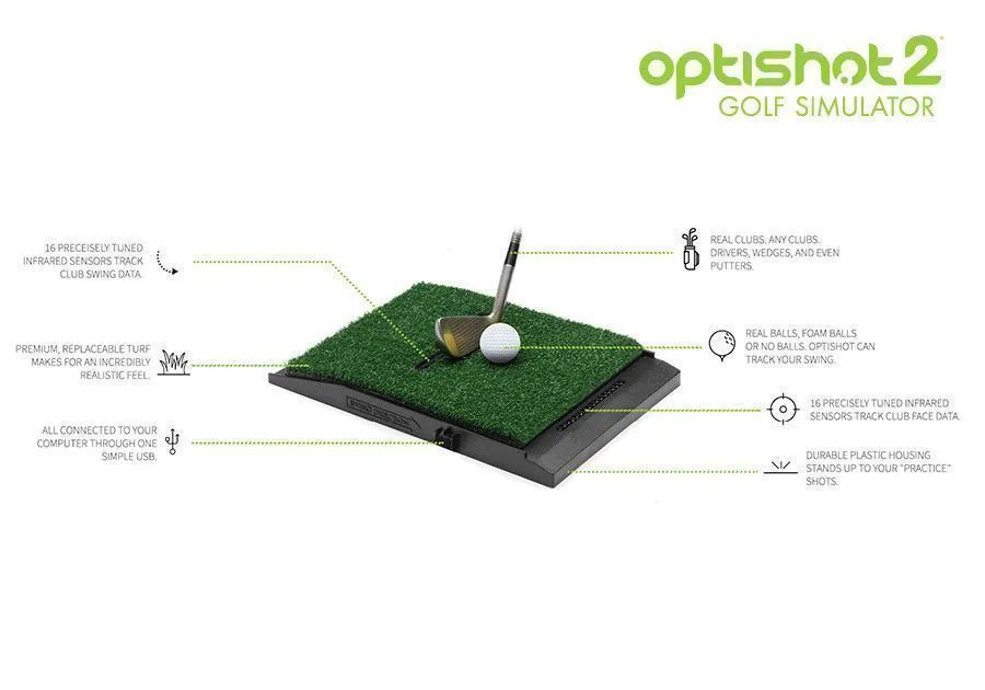 OptiShot 2 Golf In A Box 3 Golf Simulator Package
