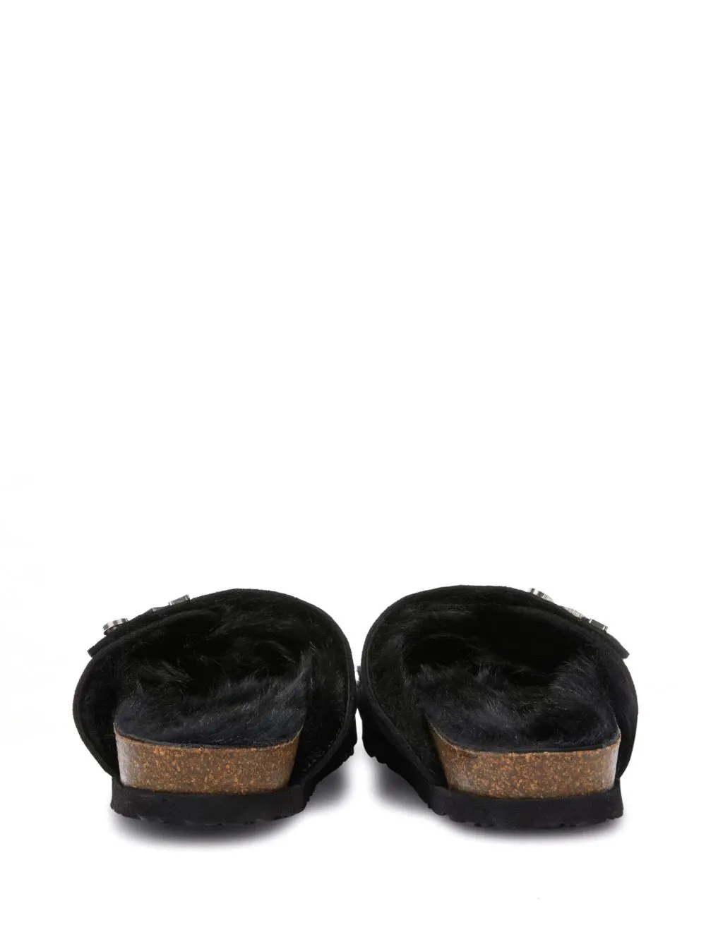 PALM ANGELS Comfy Open Toe Slippers Black/Black
