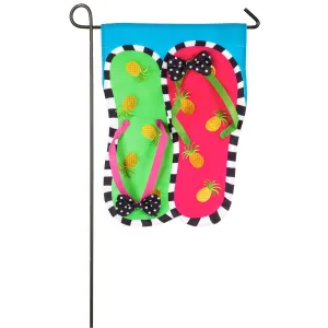 Pineapple Flip Flops Garden Applique Flag,168931bl