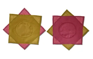 Placemats Flip Flops Chartreuse Fuschia