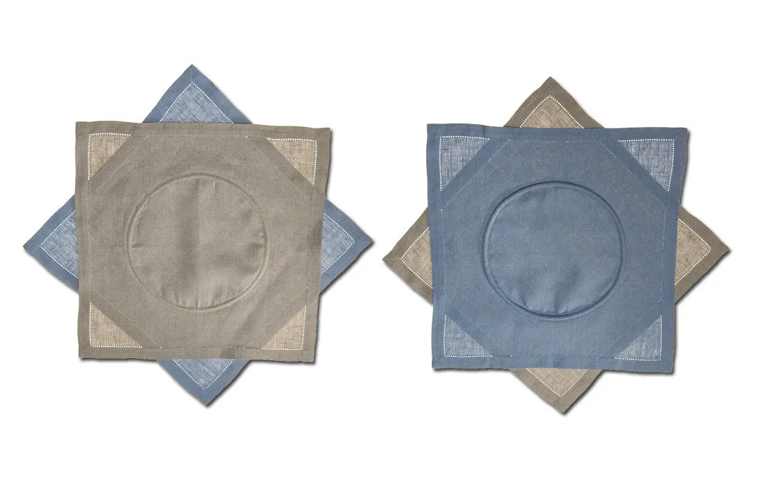 Placemats Flip Flops Pewter Blue