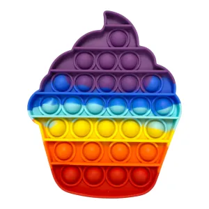 Pop It Fidget Toy - Rainbow Cupcake