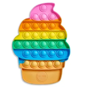 Pop It Fidget Toy - Rainbow Ice Cream Cone